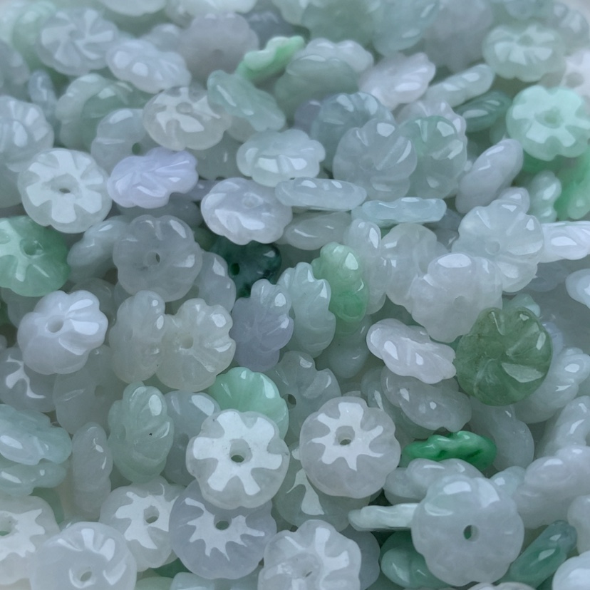 【闪购商品】翡翠手链未镶嵌卡9冰花50颗