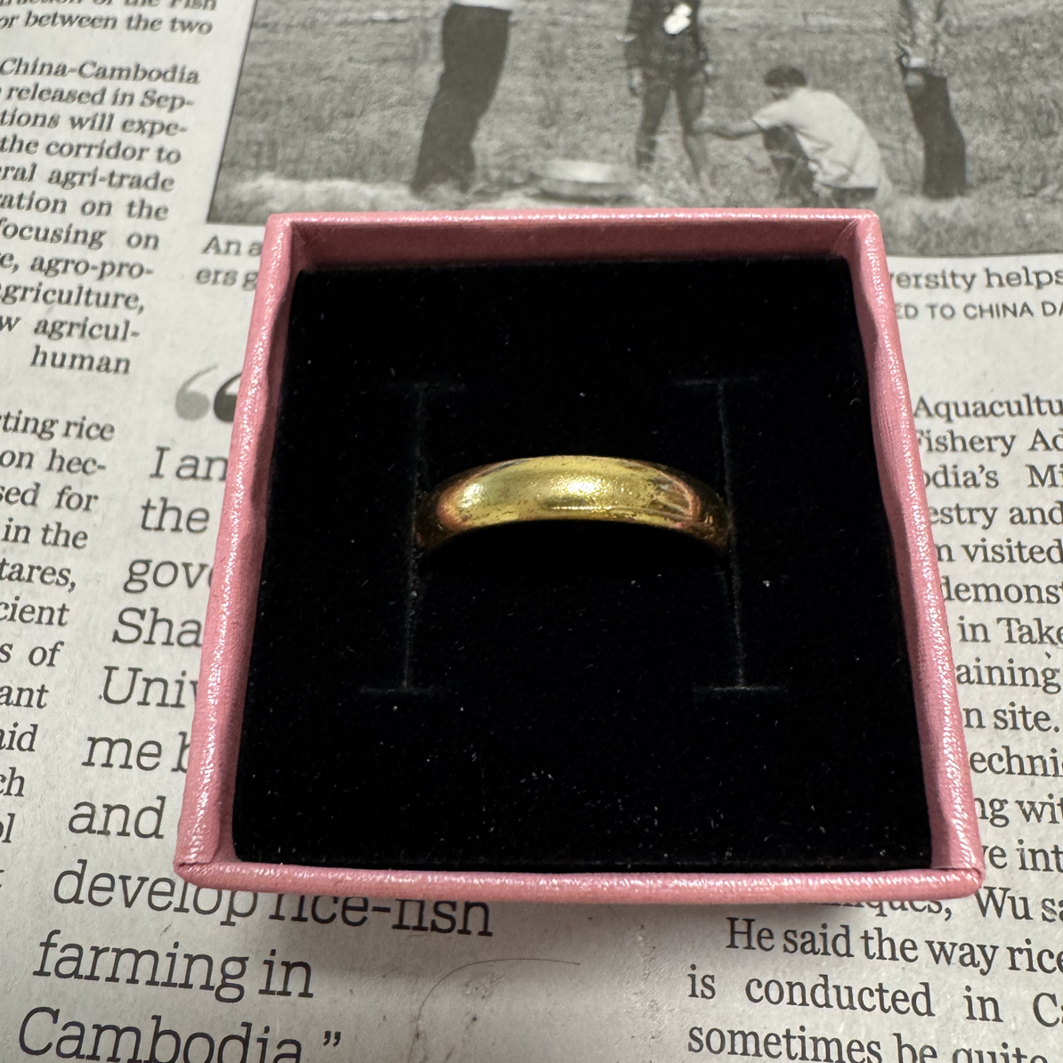 S 炉内提炼通体一色素圈（开口戒指）创意摆件