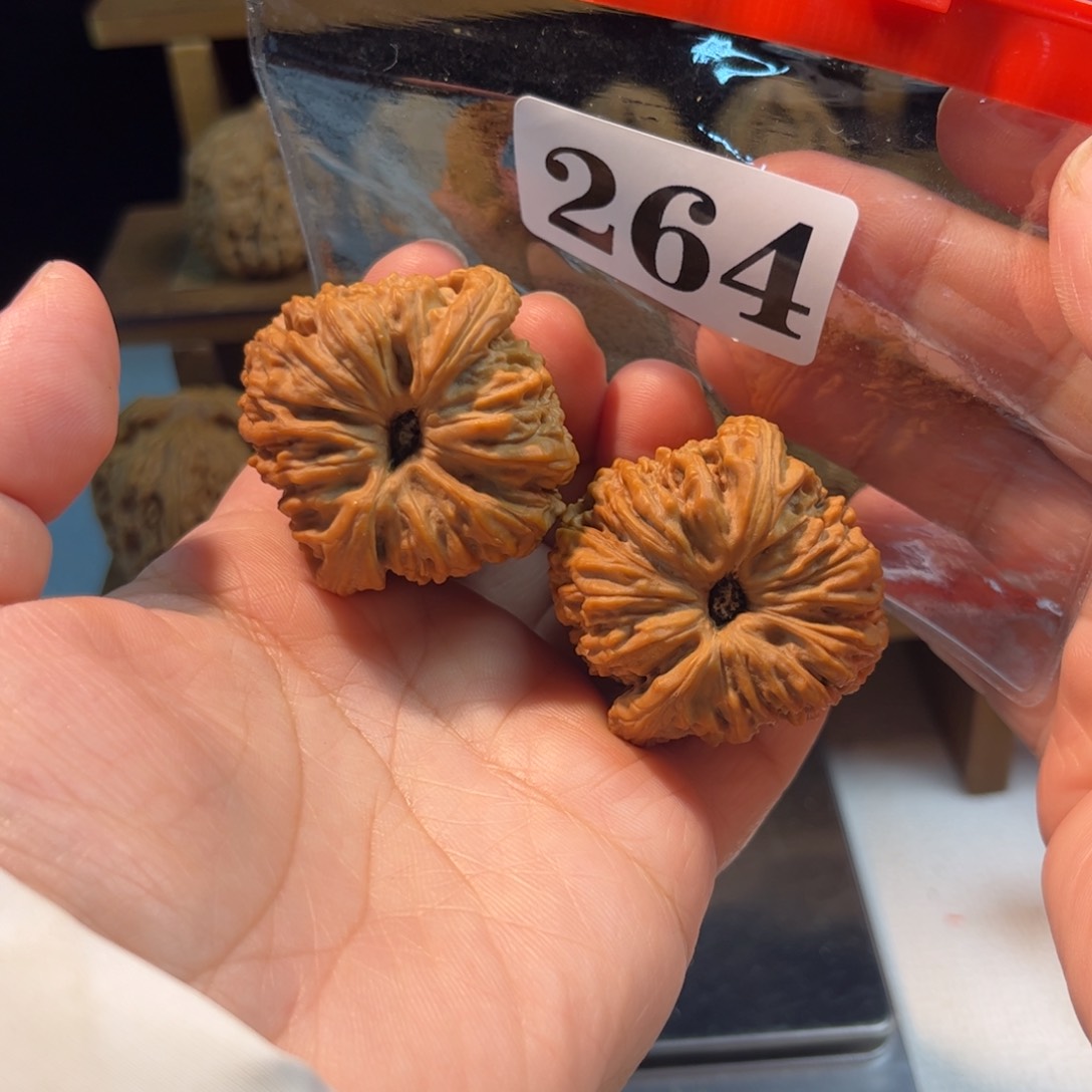 吊坠文玩核桃高炮拉丝凹底40