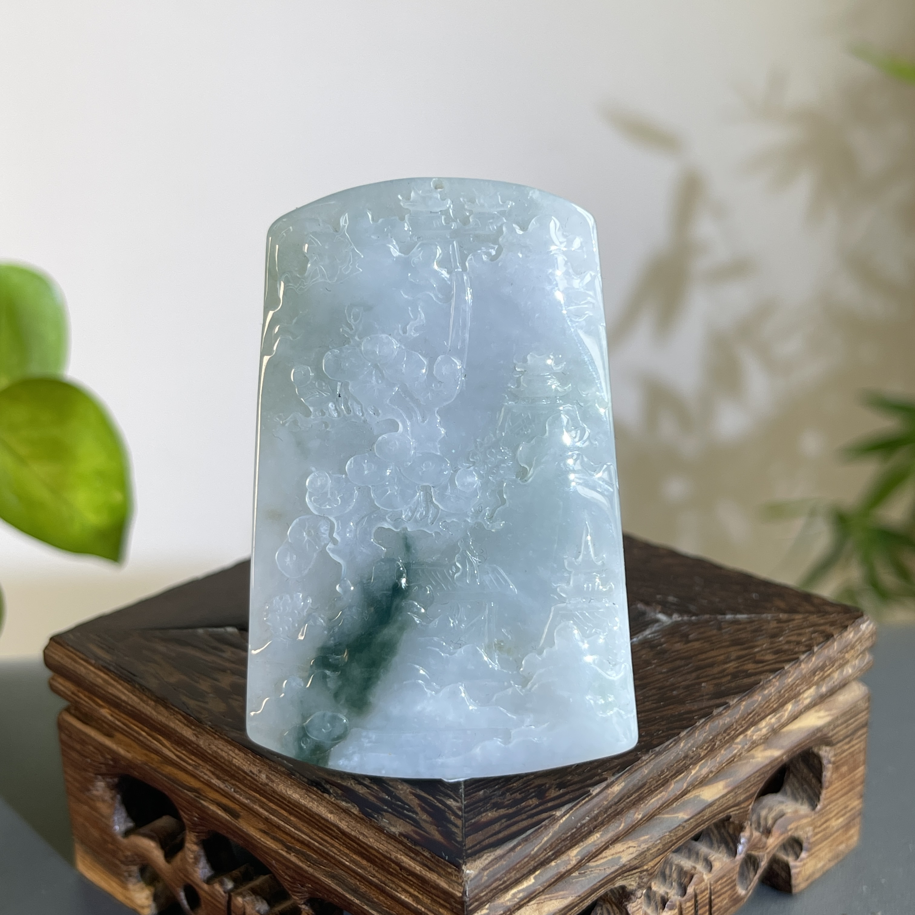 JCW03-89 天然翡翠缅甸A货 山水牌