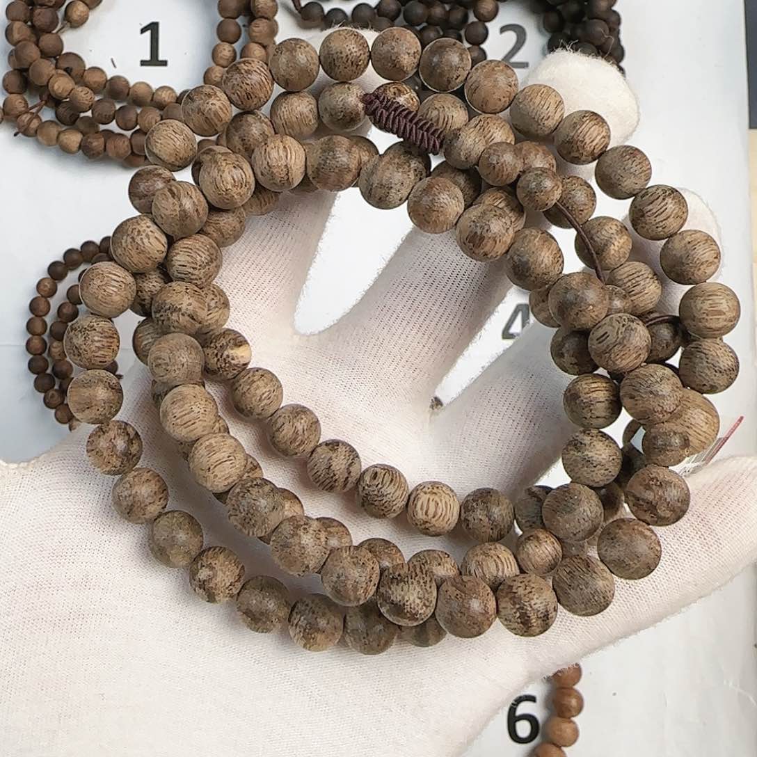 沉香手串09菩萨棋虎斑纹沉香手串