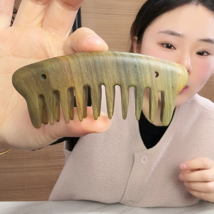 绿檀木S双排梳子二等品