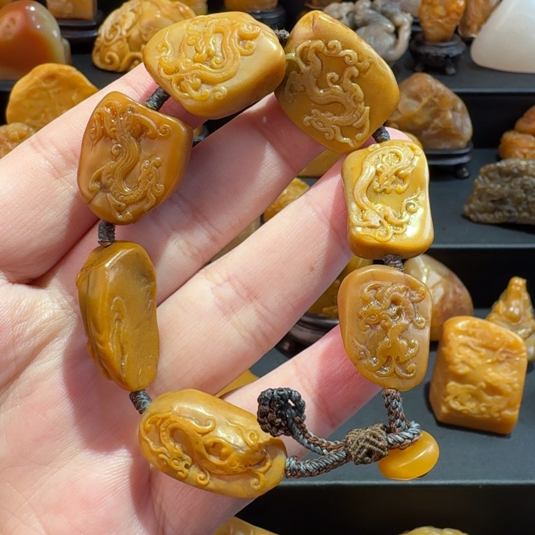 田黄石田黄石手串一串