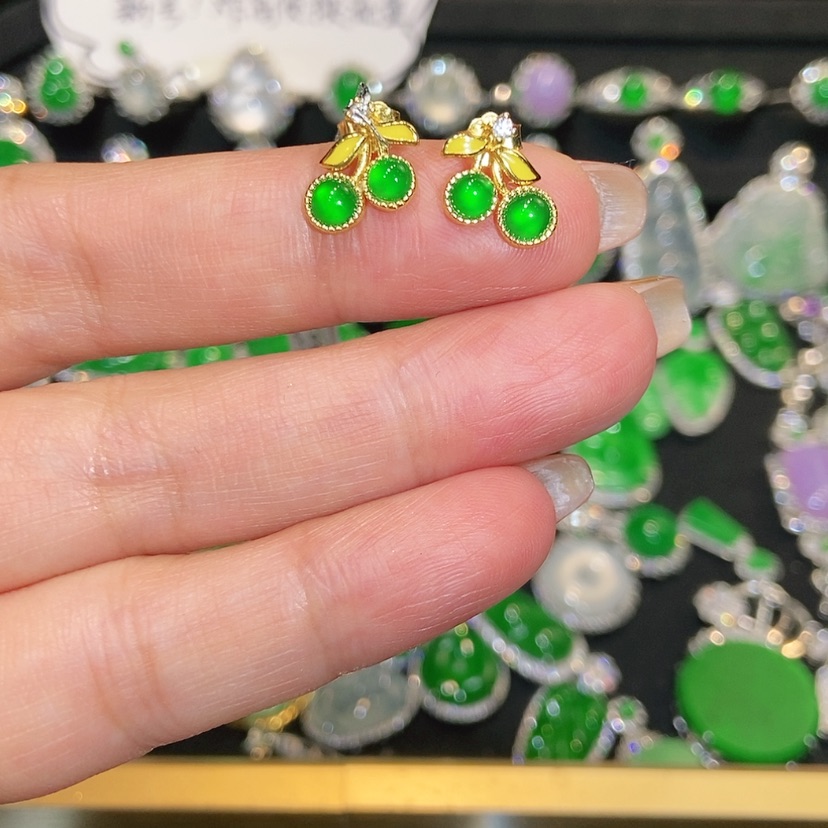 【闪购商品】翡翠未镶嵌耳饰天然翡翠