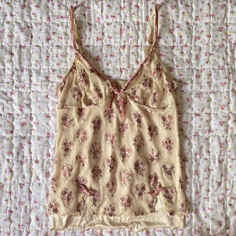 【15~25】日制古着吊带奈奈风背心y2k古早味日系甜美多巴胺Vintage