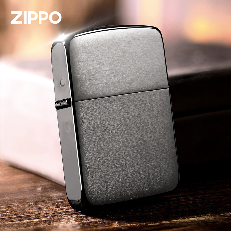 ZIPPO/之宝打火机拉丝黑冰1941复刻正品煤油防风送礼物男士-经典