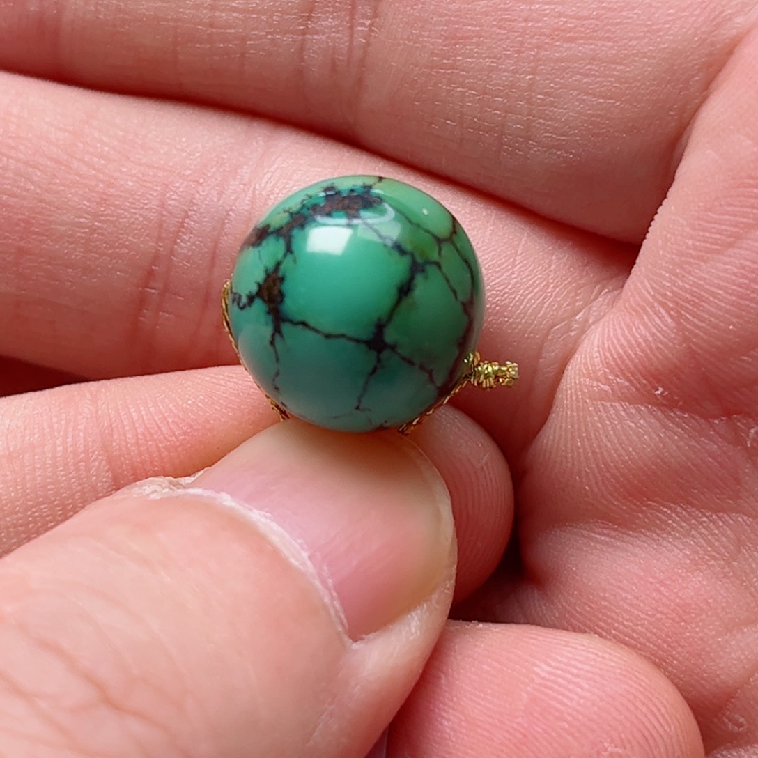绿松石圆珠14.4未镶嵌