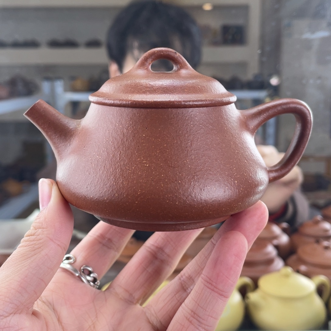 茶壶紫砂150cc红降坡茶壶