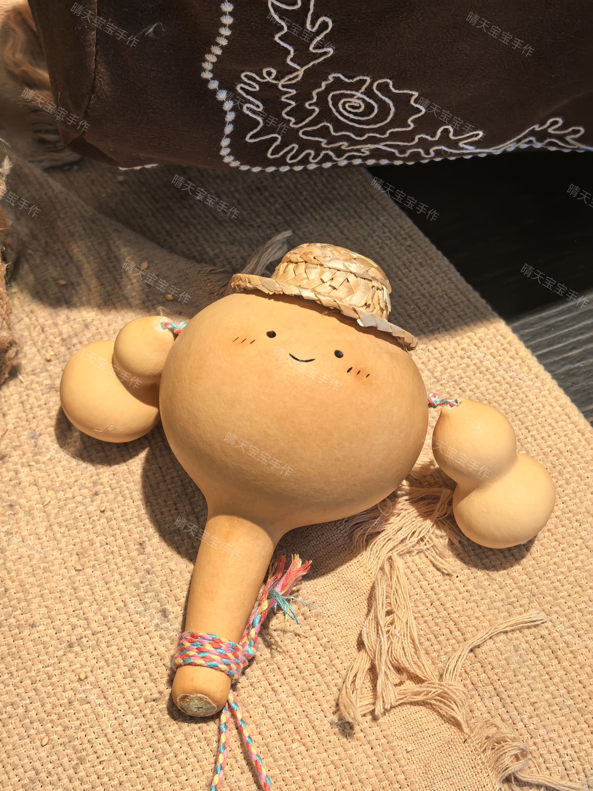 葫芦拨浪鼓，天然磨牙棒，田园宝宝款（图片仅参考，直拍随机发货）