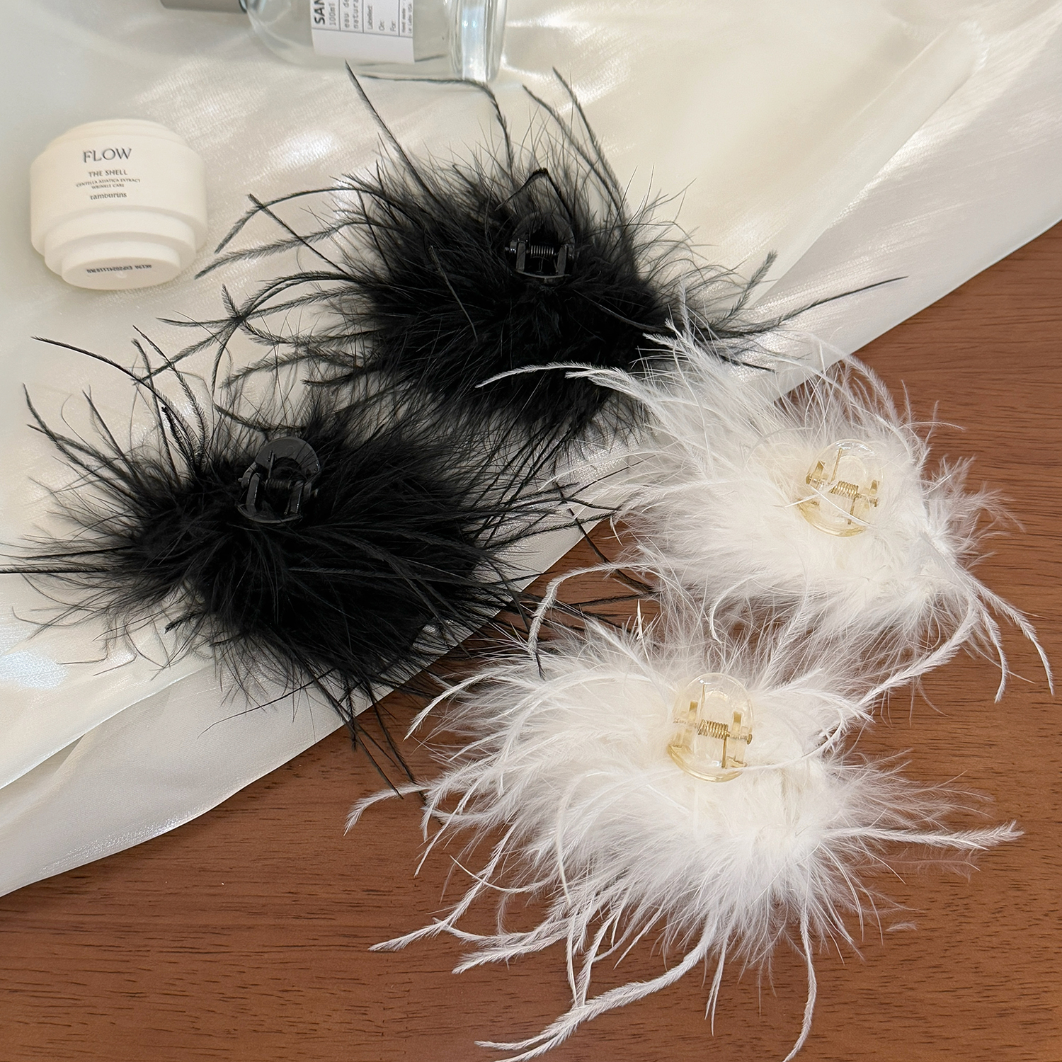 【新款】秋冬羽毛刘海夹7厘米发夹夹子小抓夹碎发夹公主头发夹