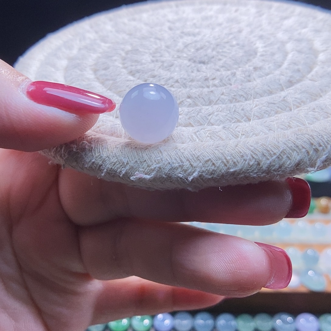 翡翠未镶嵌颈饰冰紫12.5