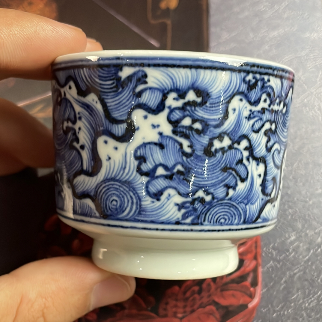 付明华柴天工造物-海浪直口杯茶杯陶瓷