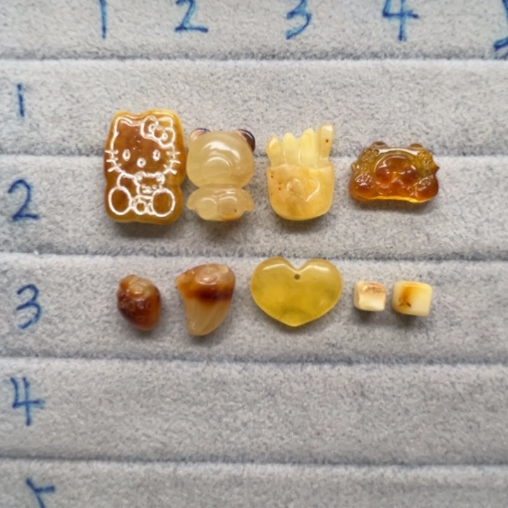 裸石琥珀未镶嵌用****1天然蜜蜡配件