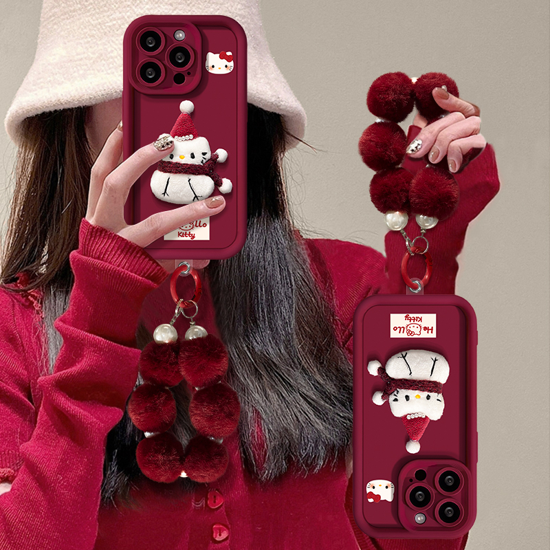 新年雪人kt适用苹果17Pro华为OPPO/VIVO小米17iPhone16天眼手机壳