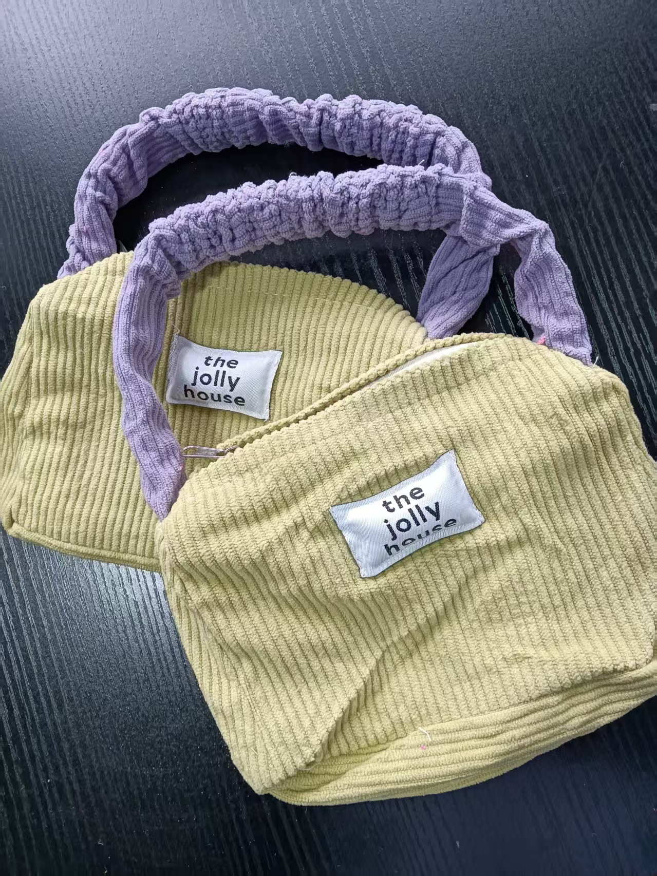 福袋手拎撞色包包