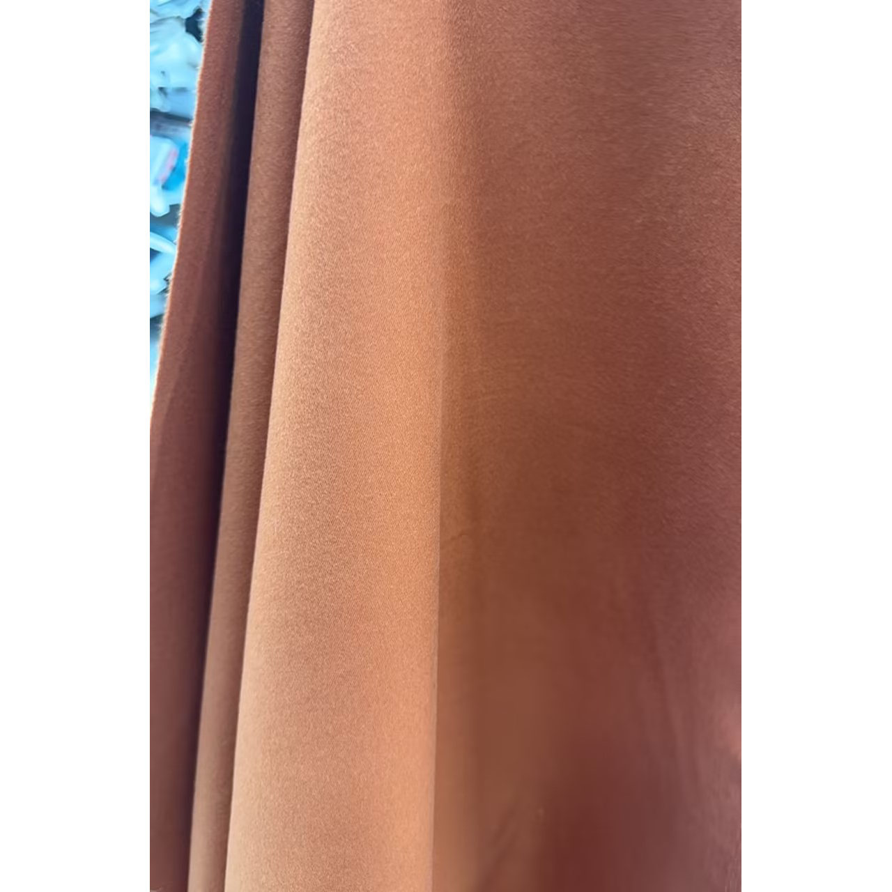 AGN WS 羊绒面料橙色双层可剥布 宽155CM 488G/M 意大利进口