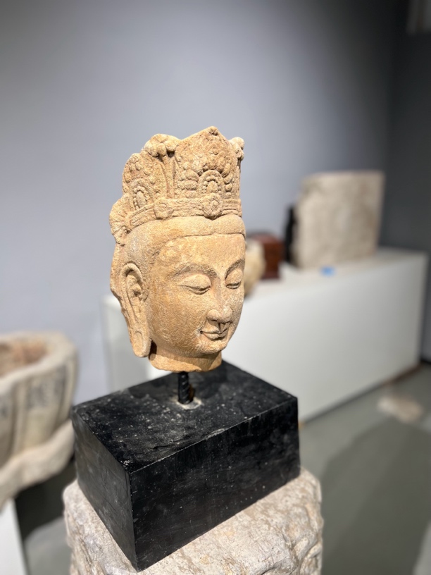 砂石佛首 摆放空间陈设茶室