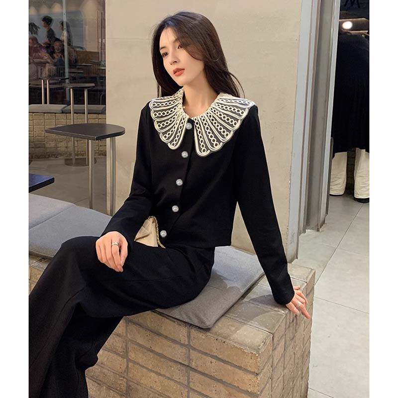 【两件套】套装女减龄显瘦时尚高级感网红炸街阔腿裤两件套TX0065