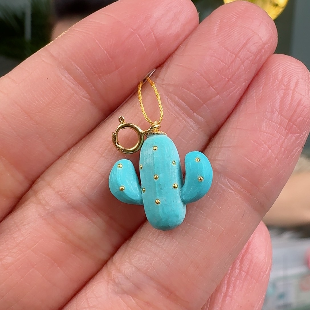 绿松石珠宝奇石18K金镶嵌