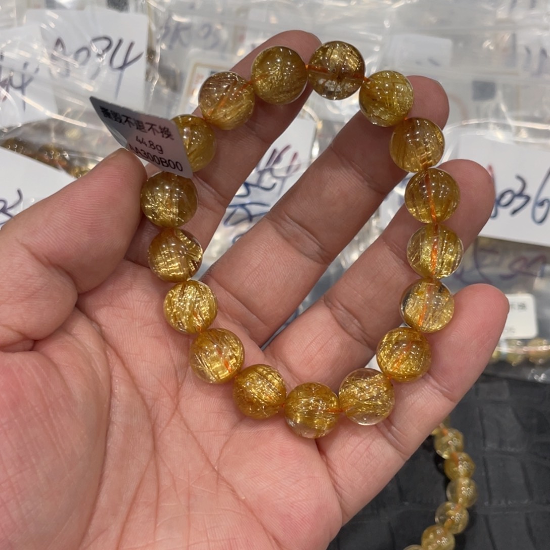 钱****水晶手链未镶嵌aaa0309钛晶