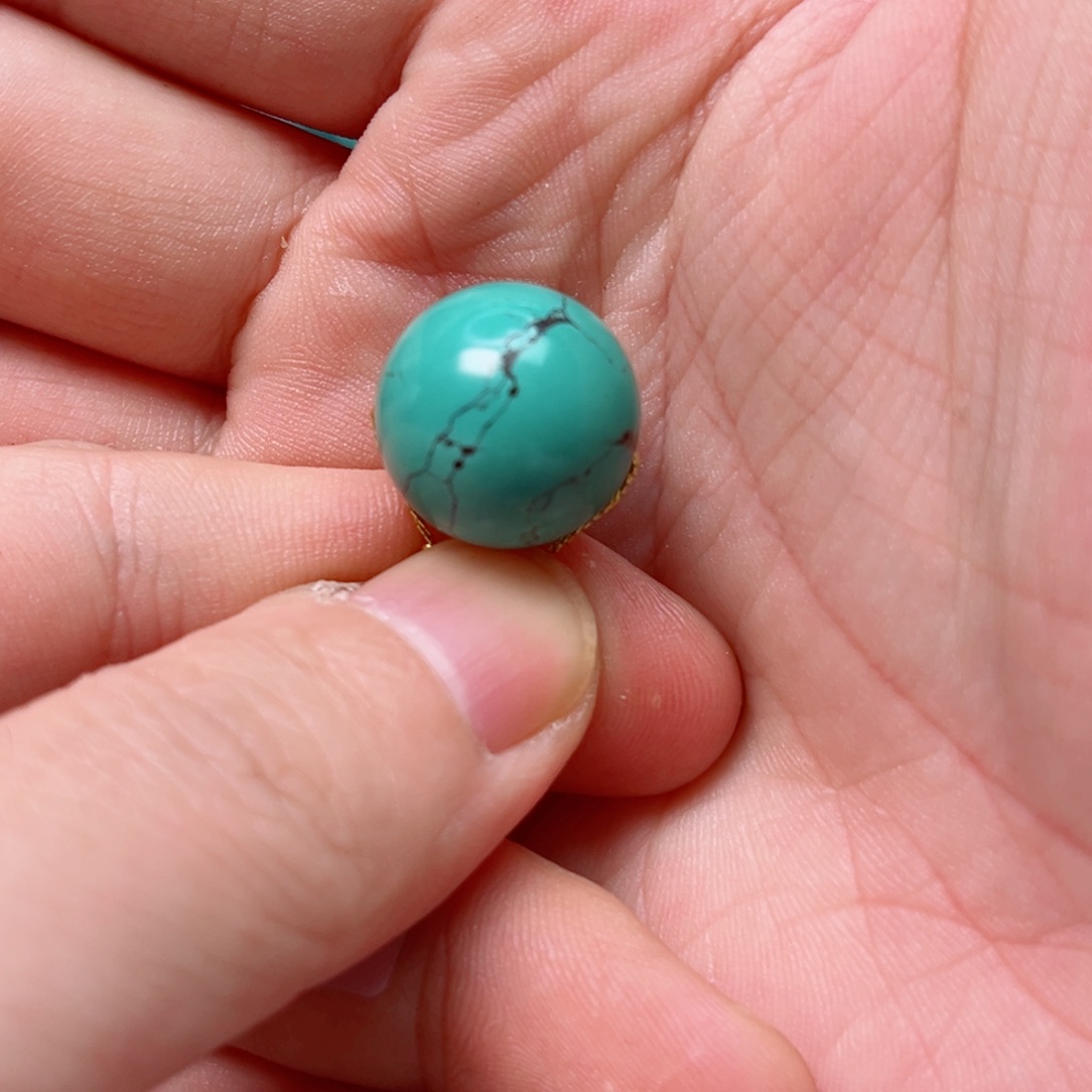绿松石15.8圆珠未镶嵌