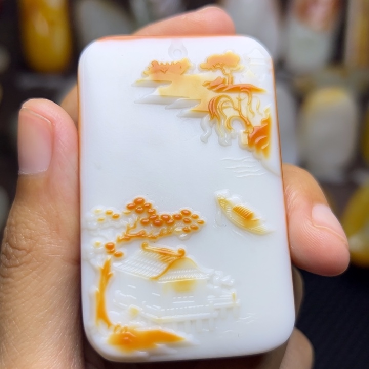 和田玉未镶嵌颈饰