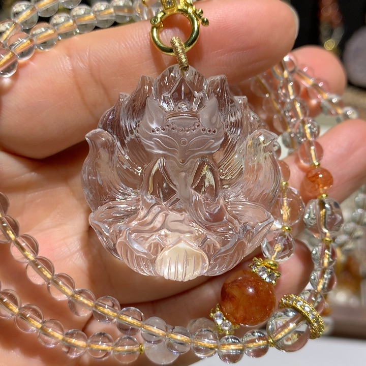 水晶颈饰未镶嵌天然