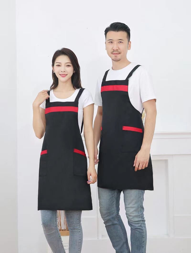 无袖围裙薇蜜易清洗防污工作围裙帽子防水奶茶火锅