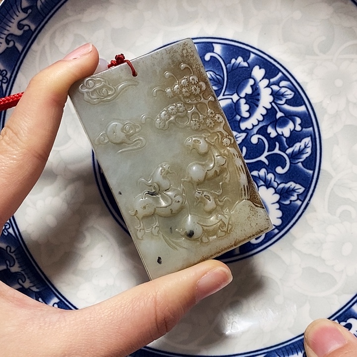 瓷片瓷片 瓷器 摆件1个