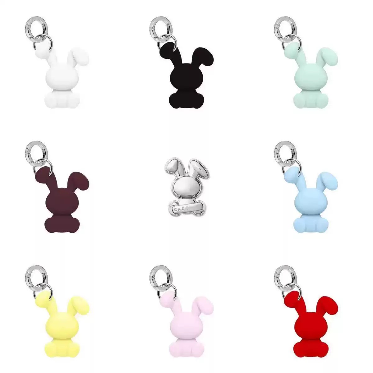 波漾同色兔子挂链爆款手机壳挂饰适用于苹果/华为适用