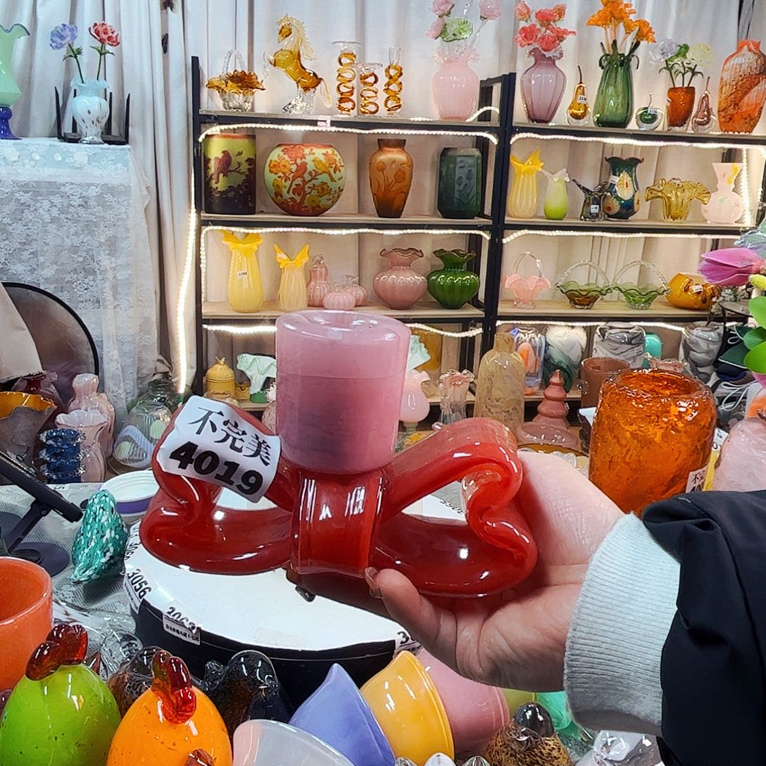 烛台家悦美居琉璃摆件不完美