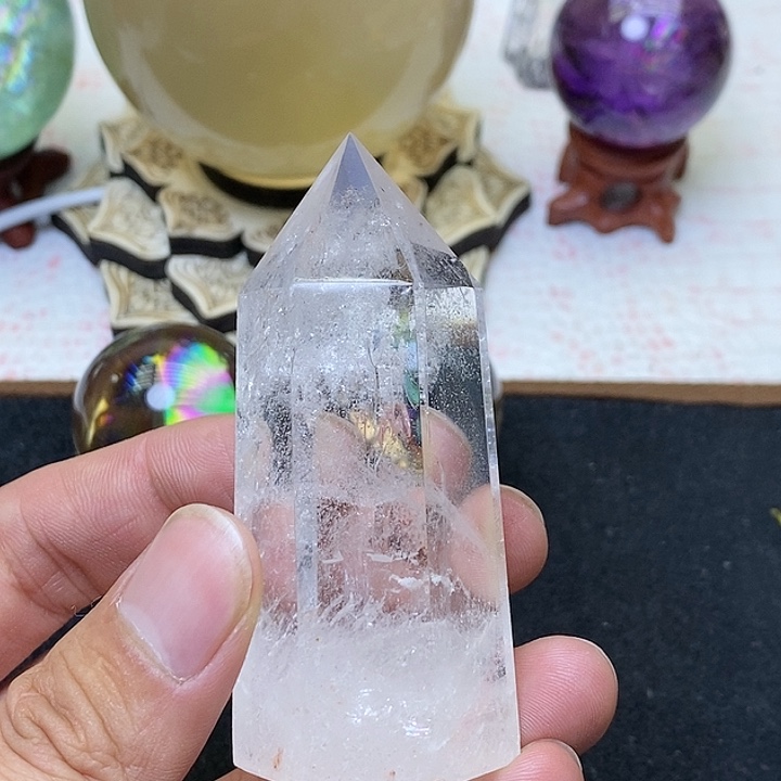 水晶白水晶柱子未镶嵌