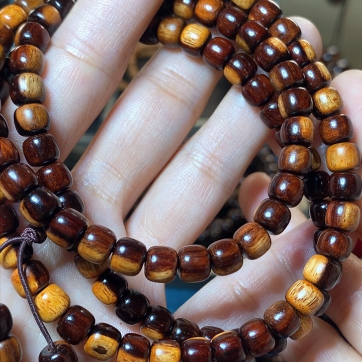 檀香紫檀（小叶紫檀）印度小叶紫檀手串阴阳珠