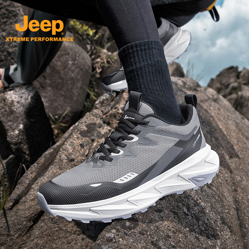 jeep吉普吉普运动网鞋2025春季新款户外徒步防滑时尚百搭老爹鞋男
