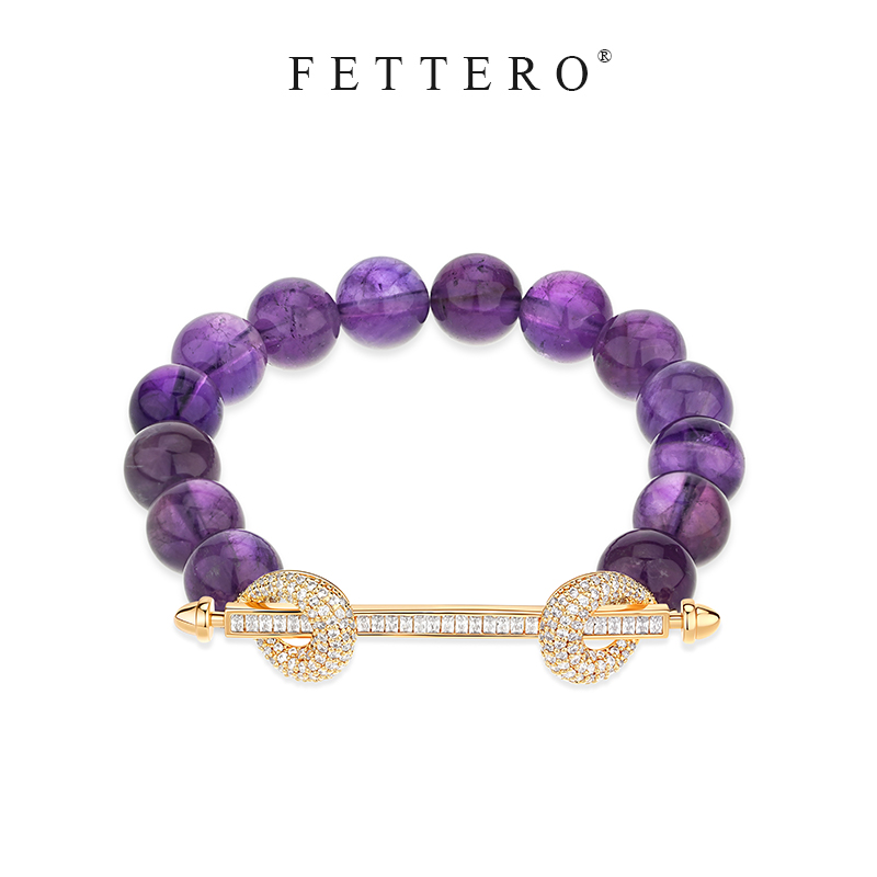 fettero 铜合金手链 【T锆双钻圈手链】气质轻奢百搭小众