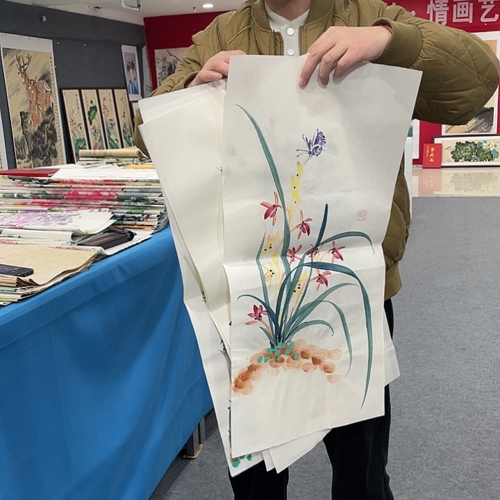 国画今天上午国画作品展示