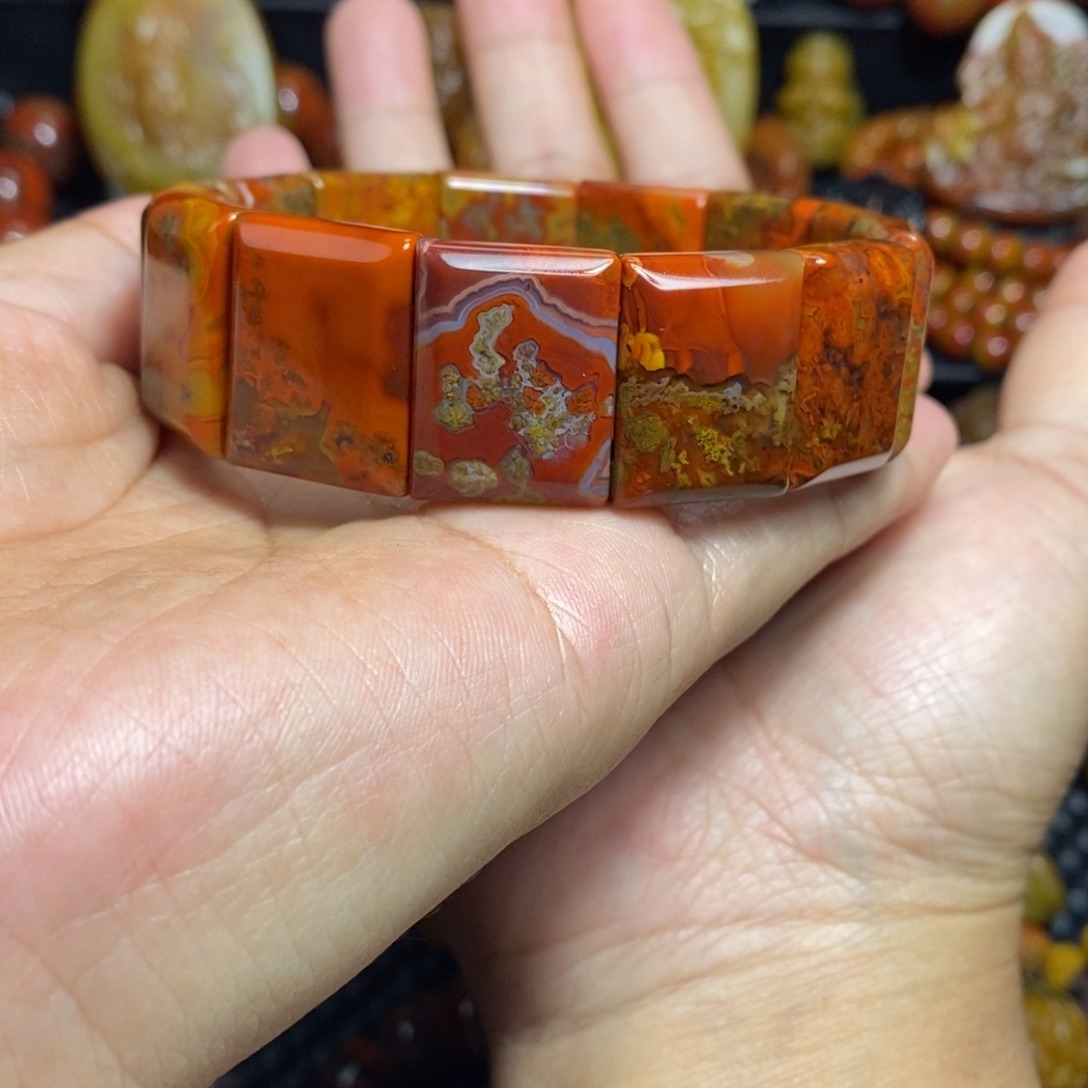 玛瑙/玉髓战国红未镶嵌