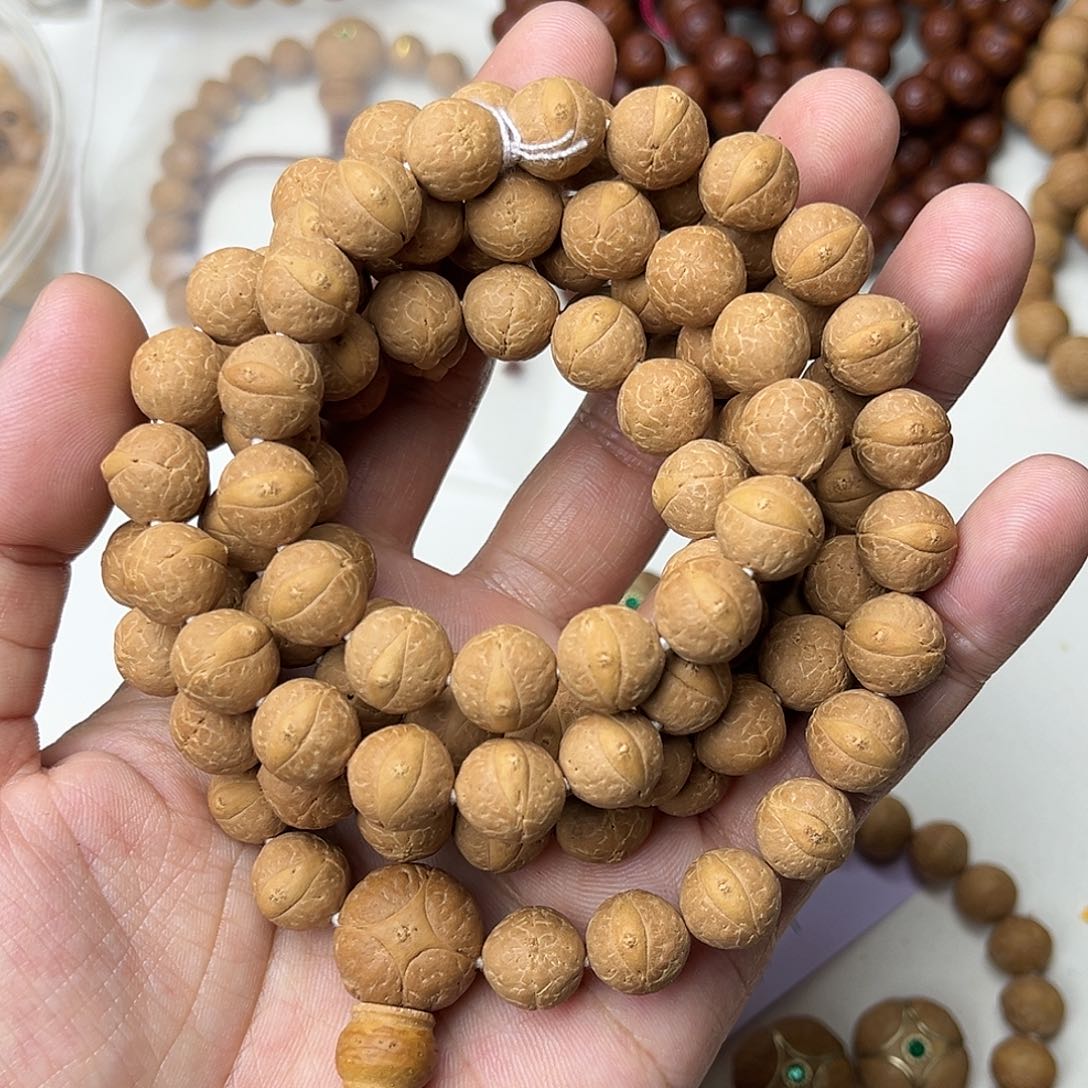 凤眼菩提手串精品正圆铁籽108长串10.5