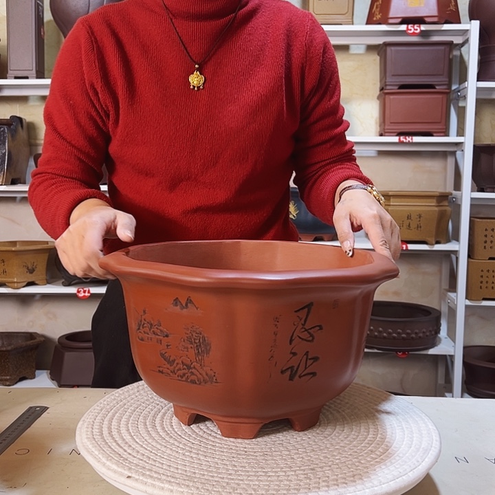 紫砂花盆紫砂花盆