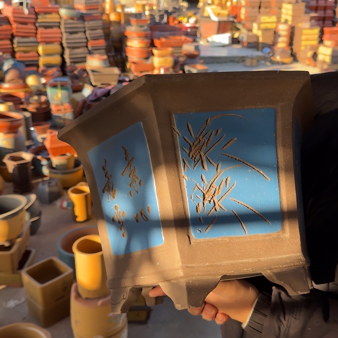 紫砂花盆口径33.21口径