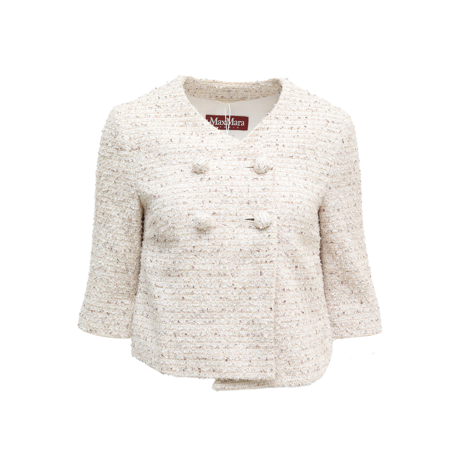 99新 MaxMara 【lu】花呢短外套 棉拼涤纶拼聚酰胺 P214871598