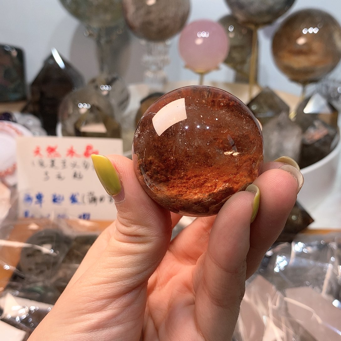 水晶水晶未镶嵌小**人水晶球