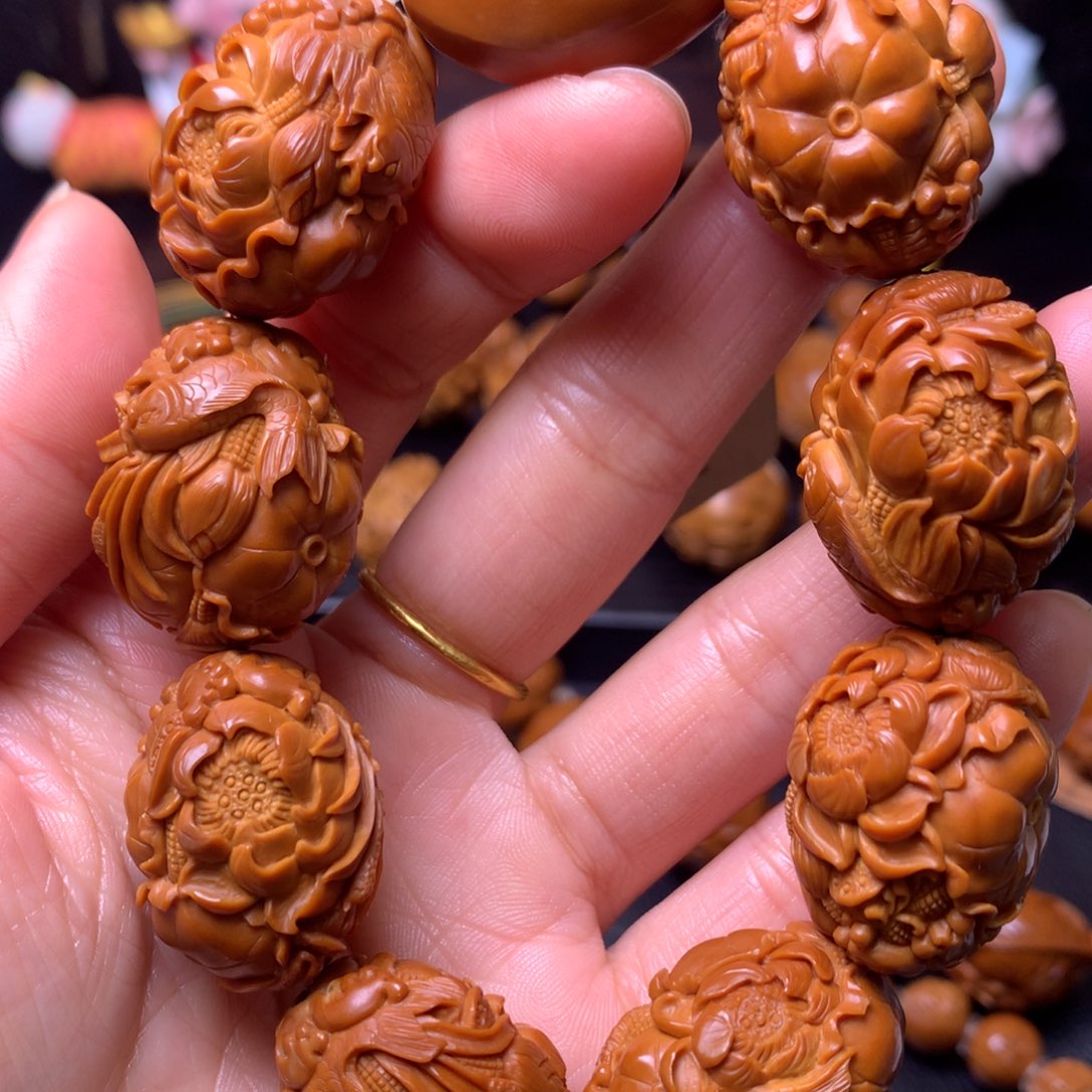 橄榄核手串/手链荷塘月色