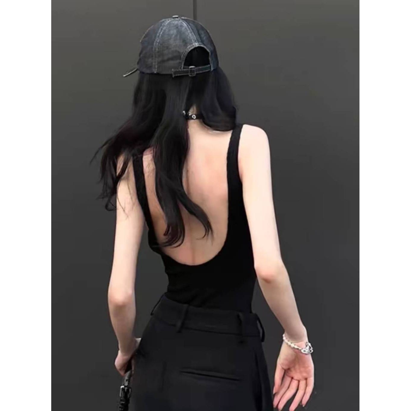 夏季美式辣妹性感露背内搭外穿u型显瘦自带胸垫吊带无袖美背内衣