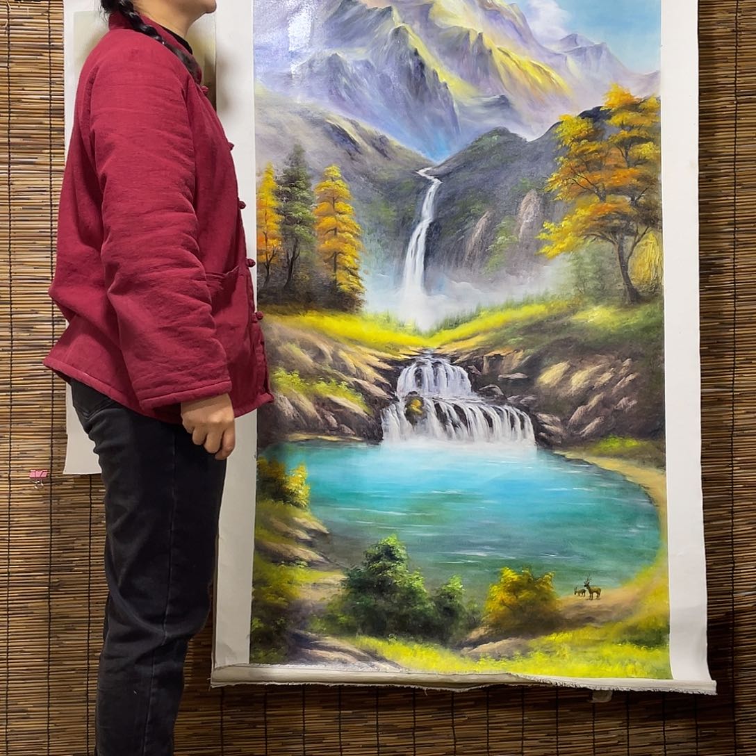 油画薇爽恭喜竞拍成功