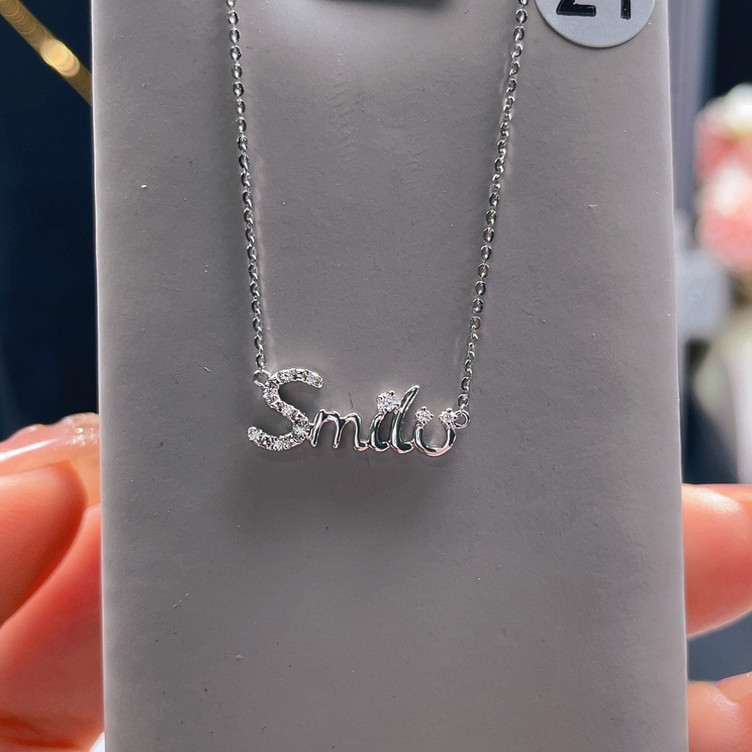 钻石颈饰18K金镶嵌程套链