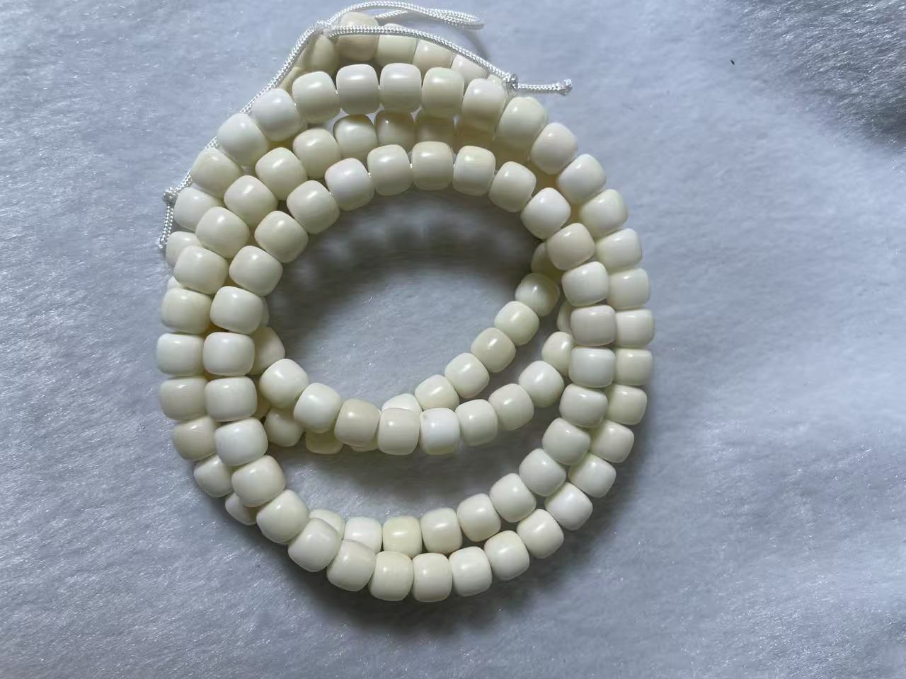 山河锦文玩原生态白玉菩提脖挂