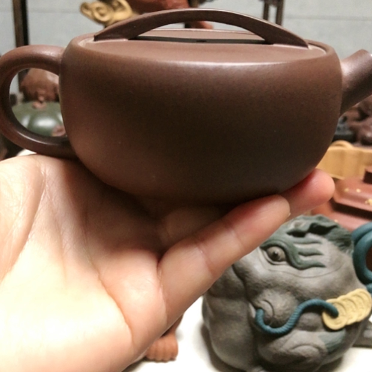 【闪购商品】紫砂茶壶170C一片瓦紫泥