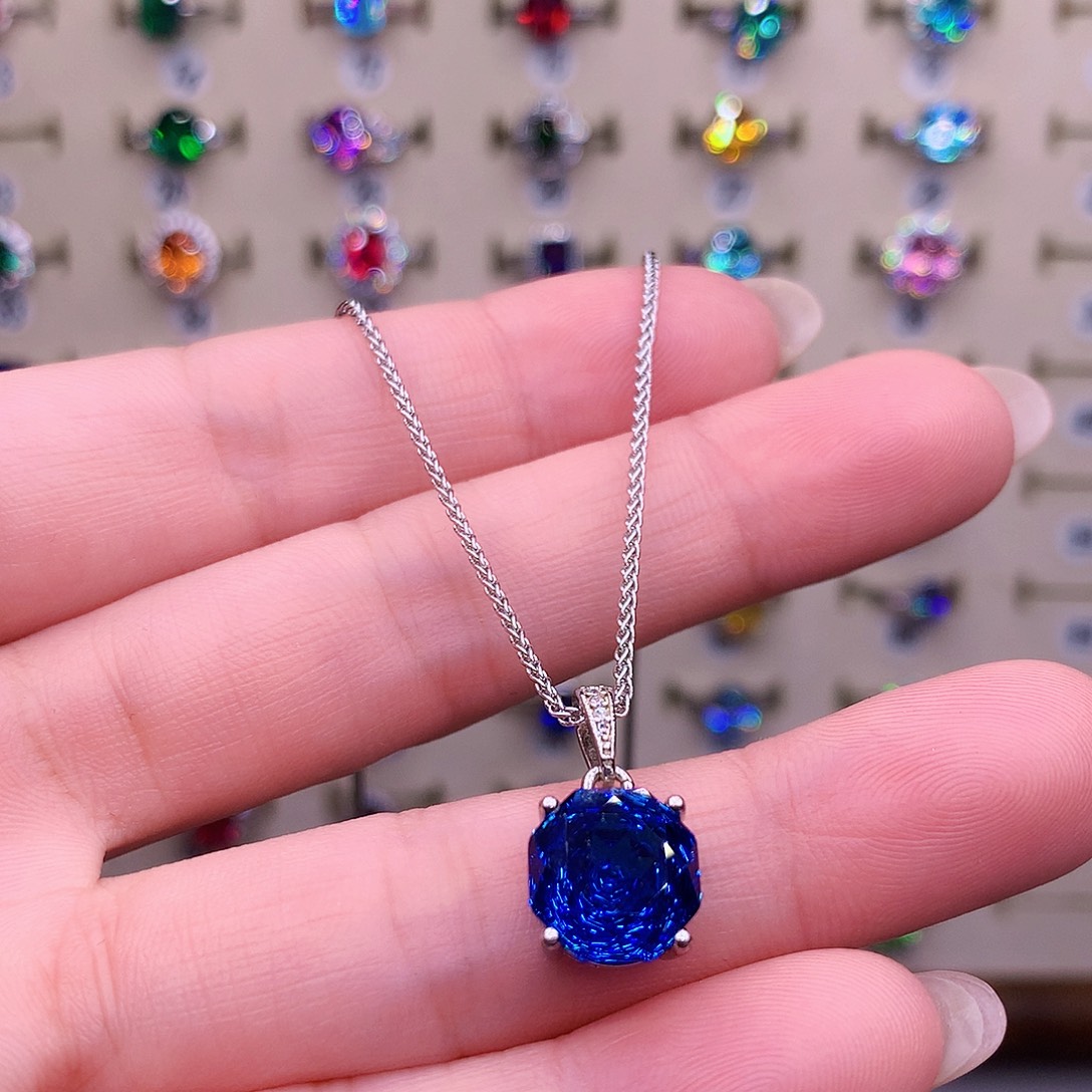 托帕石颈饰银S925镶嵌