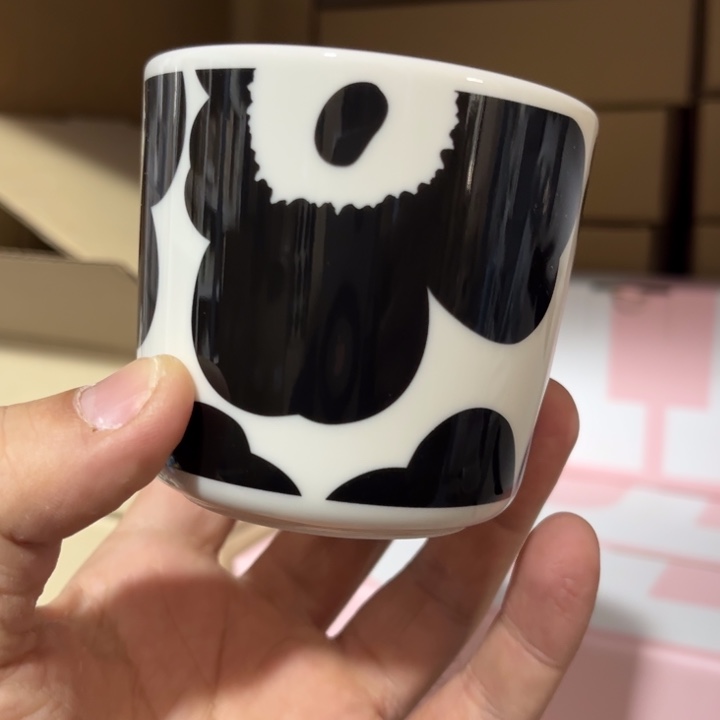 marimekko黑花200ml手握